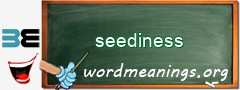 WordMeaning blackboard for seediness